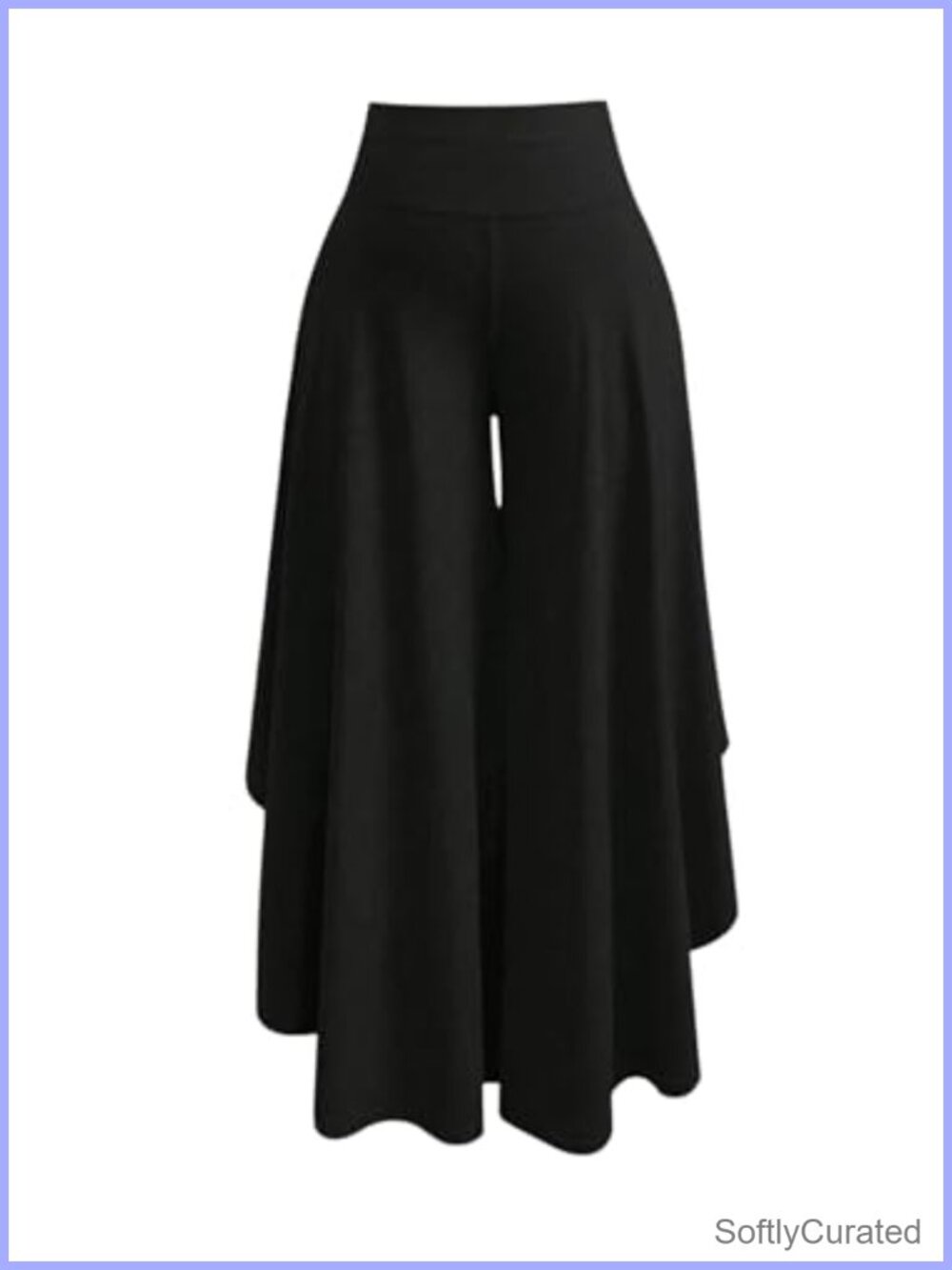 Plus Size Ruffle Wide Leg Palazzo Pants Flowy High Waist Casual